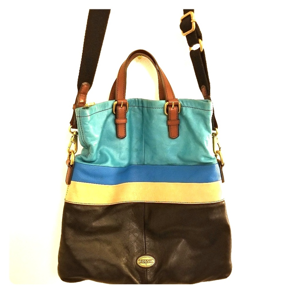 Fossil Explorer crossbody fold over messenger bag